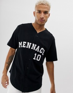 Черная бейсбольная футболка Mennace - Черный