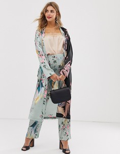 Удлиненное кимоно из комплекта с принтом птиц Liquorish - Мульти