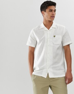 Белая рубашка с короткими рукавами и отложным воротником Lyle & Scott - Белый