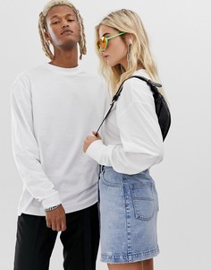 Белый лонгслив COLLUSION Unisex - Белый