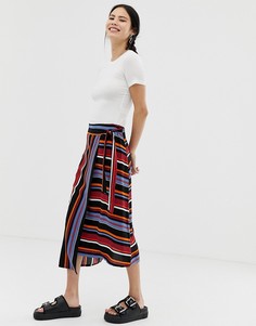 Асимметричная юбка в разноцветную полоску Pimkie - Мульти
