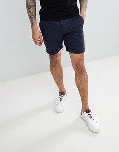 Темно-синие шорты чиносы узкого кроя ASOS DESIGN - Темно-синий