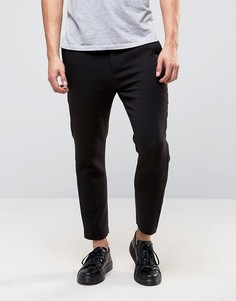 Черные узкие строгие брюки Weekday - Черный