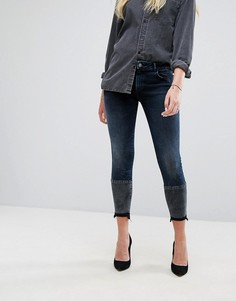 Укороченные джинсы скинни с контрастными вставками DL1961 Florence - Синий