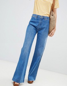 Расклешенные джинсы с завышенной талией MiH Jeans - Темно-синий