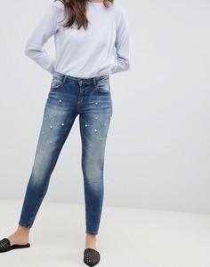 Декорированные джинсы скинни JDY - Синий