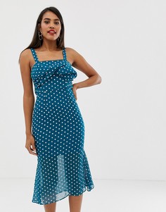 Платье миди с цветочной вышивкой Talulah Reverie - Синий