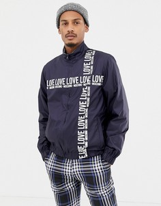 Куртка с логотипом Love Moschino - Темно-синий