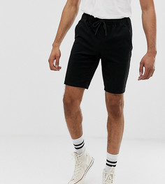 Черные облегающие шорты чиносы с эластичным поясом ASOS DESIGN Tall - Черный