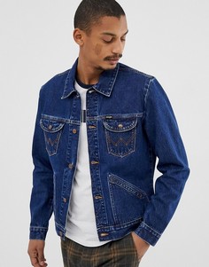 Выбеленная джинсовая куртка Wrangler 124mj - Синий