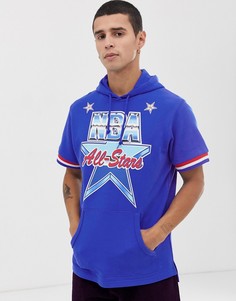 Синий свитшот с капюшоном и короткими рукавами Mitchell & Ness 1991 All Star - Синий
