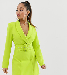 Неоново-зеленое платье-блейзер Missguided Petite - Зеленый
