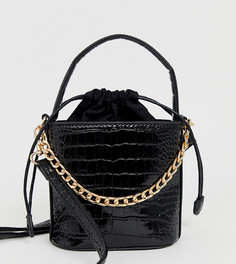 Структурированная сумка из искусственной крокодиловой кожи My Accessories London - Черный