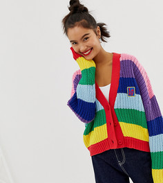 Разноцветный свободный вязаный кардиган Lazy Oaf - Мульти