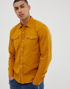 Джинсовая рубашка горчичного цвета Pull&Bear - Желтый