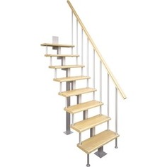 Лестница на металлокаркасе ЛЕСЕНКА Лестница Линия-Квадро, прямой марш, h 2475-2700