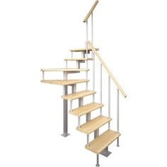 Лестница на металлокаркасе ЛЕСЕНКА Лестница Компакт-Квадро, поворот на 90С, h 2250-2475