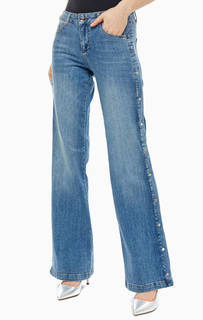 Расклешенные синие джинсы с застежками по бокам Pant. Flair Spirit Liu Jo