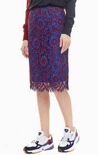 Юбка K20K200502 412 iron red / industrial blue lace Calvin Klein