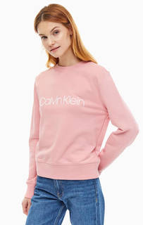 Хлопковый свитшот с логотипом бренда Calvin Klein