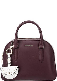 Фиолетовая кожаная сумка на молнии Micol Baldinini