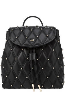 Стеганый кожаный рюкзак с металлической отделкой Jolie Cavalli Class
