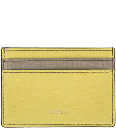 Кожаная визитница желтого цвета Babylon Furla