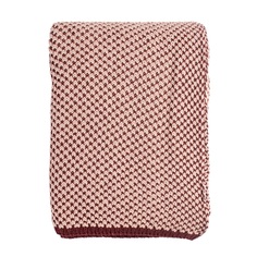 Плед двухцветный из хлопка essential (tkano) красный 130x180 см.