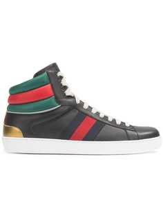 Gucci хайтопы Ace Stripe