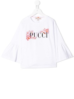 Emilio Pucci Junior топ с логотипом