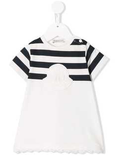 Moncler Kids трикотажное платье с полосками