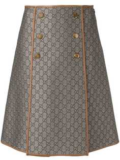 Gucci юбка А-образного кроя с узором GG