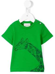 Gucci Kids футболка с принтом жирафа
