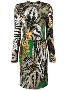 Just Cavalli tropical-print pencil dress