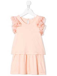 Chloé Kids расклешенное платье с оборками