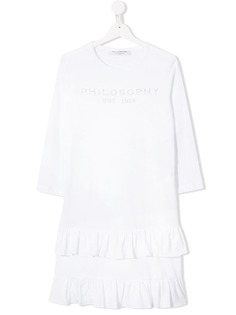 Philosophy Di Lorenzo Serafini Kids платье-футболка с оборками