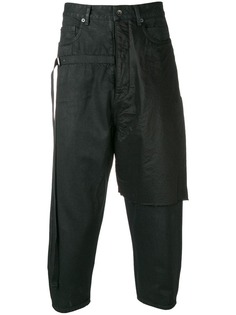 Rick Owens DRKSHDW многослойные джинсы с ремешками