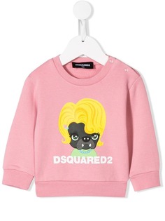 Dsquared2 Kids толстовка с изображением собаки и логотипом