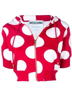 Moschino укороченное худи в горох