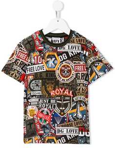Dolce & Gabbana Kids футболка с принтом Loyal