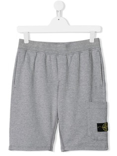 Stone Island Junior шорты по фигуре с логотипом