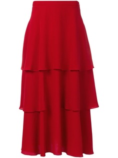 Stella McCartney ярусная юбка макси