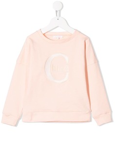 Chloé Kids толстовка с вышитым логотипом
