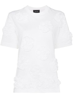 Simone Rocha футболка с цветочной аппликацией