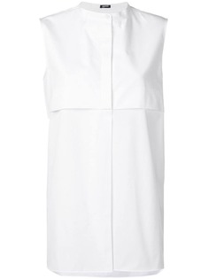 Jil Sander Navy рубашка без воротника и рукавов