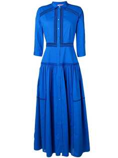 Ermanno Scervino ярусное платье-рубашка длины макси