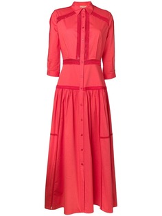 Ermanno Scervino ярусное платье-рубашка длины макси