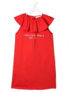 Philosophy Di Lorenzo Serafini Kids платье с оборками и логотипом