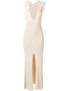 Jacquemus платье с V-образным вырезом и разрезом