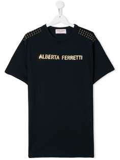 Alberta Ferretti Kids футболка с принтом логотипа